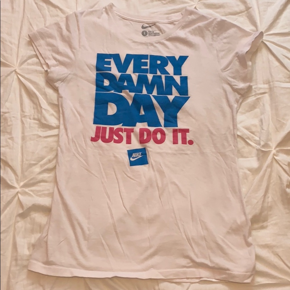 White nike shirt